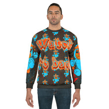 Load image into Gallery viewer, Watch yo back stamp print Unisex Sweatshirt (AOP)
